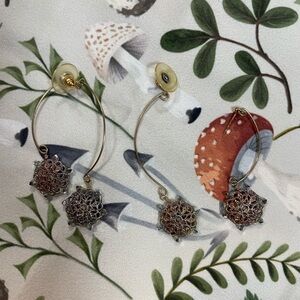 Handmade earrings by a New York street vendor